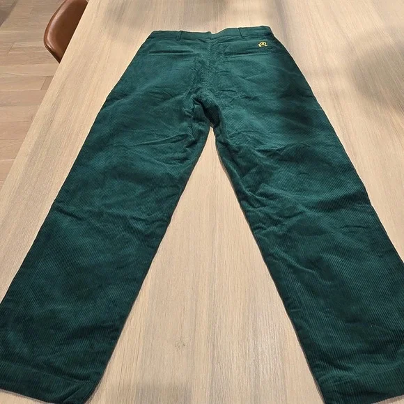 Extremely RARE Malbon Corduroy Mens Pants Green 30x27 Casual Golf Made in Korea